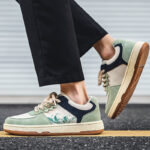 Lace-up Casual Shoes Men Soft Thick Sole Fashion Comfortable Breathable Flats Sneakers Student Platform Outdoor Walking Shoes - Image 5