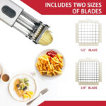 Kitchen Gadget Electric French Fry Cutter With Blades Stainless Steel Vegetable Potato Carrot For Commercial Household - Image 2