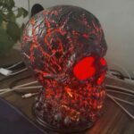 Halloween Lava Stone Skull Lamp Skull Desk Lamp With Spooky Led Light For Halloween Party Mantel Decoration Unique Room Accent - Image 4