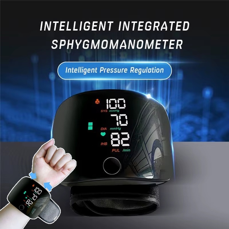 880c1115-82ba-4b71-930e-bd9634fa2c1b.jpg Wrist Sphygmomanometer Rechargeable Blood Pressure Meter Wrist Blood Pressure Eter Smart Touch Screen Blood Pressure Meter Household Electronics - Image 1