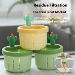 Cactus Sink Drain Strainer Press Automatic Dumping Basket Multi-functional Use Filter Net For Tub Kitchen Waste Collector Kitchen Gadgets - Image 3