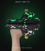 Halloween And Christmas Shoes Ins Luminous Shark Slippers Couple Men Women House Shoes Non-slip Bathroom Slippers Home - Image 5