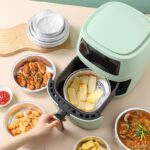 Non-stick Aluminum Foil Liners Air Fryer Disposable Paper Liner Oil-proof Steaming Basket Kitchen Tool BBQ Drip Pan Tray - Image 4