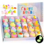 Glow-in-the-Dark Doll-Shaped Bath Bombs - Kids Bath Time Fun Set with Fizzing Bubble Foam - Image 3