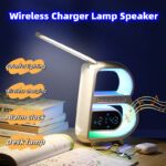 New B-Shaped Bluetooth Speaker Multifunctional Smart Music Rhythm Lighting Phone Wireless Charger TF Card AUX Input Standard Mode