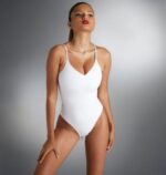 Summer Bikini Backless String Large Size Sexy Solid Color Triangle One-piece Swimsuit Womens Clothing - Image 4