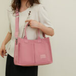 Casual Daily Canvas Tote Shoulder Bags Women Mommy Bag Large Capacity Messenger Multi Pocket Crossbody Chic Reusable Hand Bag - Image 5