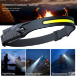 COB LED Induction Riding Headlamp Flashlight USB Rechargeable Waterproof Camping Headlight With All Perspectives Hunting Light - Image 6