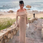 New One-shoulder Knitted Long-sleeved Dress Sexy Beach Holiday Long Dresses Womens Clothing - Image 6