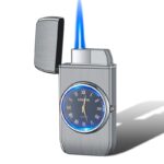 Personalized Creative Multifunctional Electronic Watch Cigarette Lighter-in-one Body Multi-purpose LED Flashing Lamp Gift Lighter - Image 3