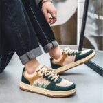 Lace-up Casual Shoes Men Soft Thick Sole Fashion Comfortable Breathable Flats Sneakers Student Platform Outdoor Walking Shoes - Image 3