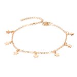 Double-layered anklet Retro beach ball chain heart-shaped anklet - Image 3