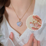 Fashion Moonstone Necklace For Cartoon Princess Love Girl Necklace Novelty Jewelry - Image 2