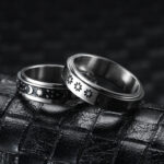 Stainless Steel Rotatable Spinner Ring Moon Stars Relieve Anxiety Rings - Image 7