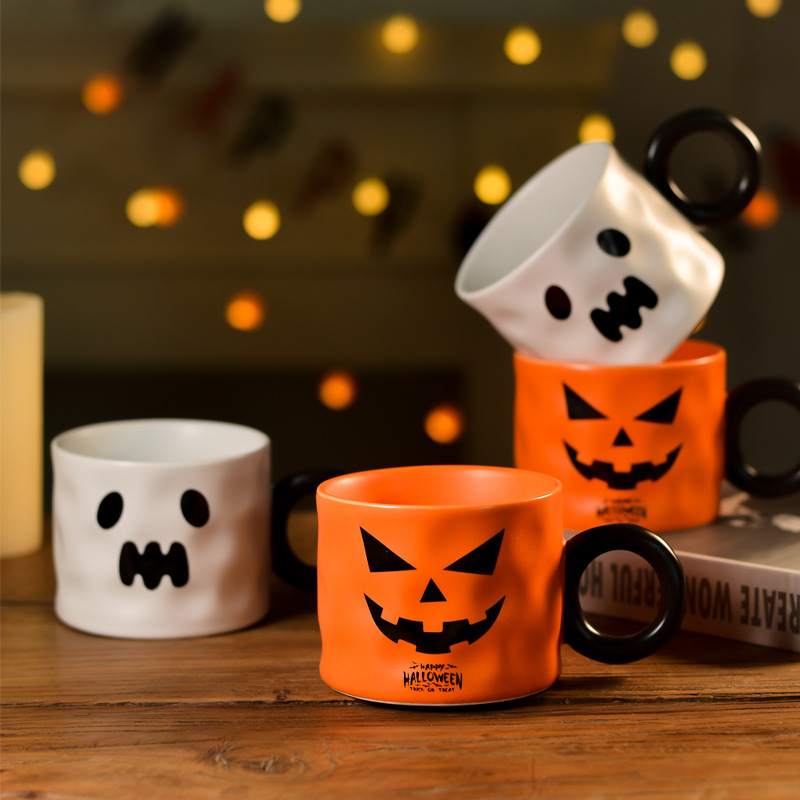 f5cc95a7-b421-4180-a93c-3a7b750383ec.jpg Pumpkin Ceramic Cup Party Favor Ceramic Cups With Handle Portable Cute Halloween Gift Mug Durable Halloween Party Supplies - Image 1