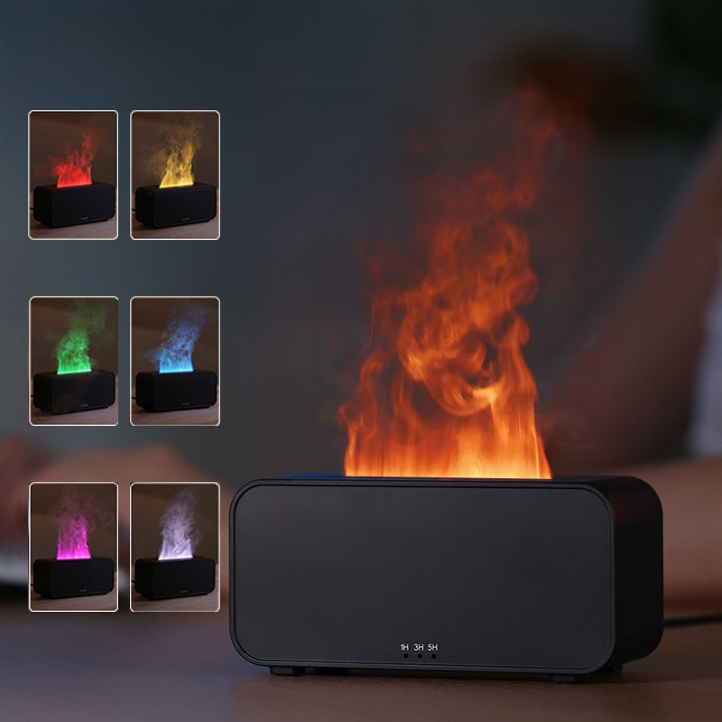 f8c292ac-be2b-4330-9058-f321cd75720f.jpg Timing Simulation Aroma Diffuser Usb Household Flame Humidifier Aromatherapy Machine Spray Air Flame Humidifier Diffuser - Image 1